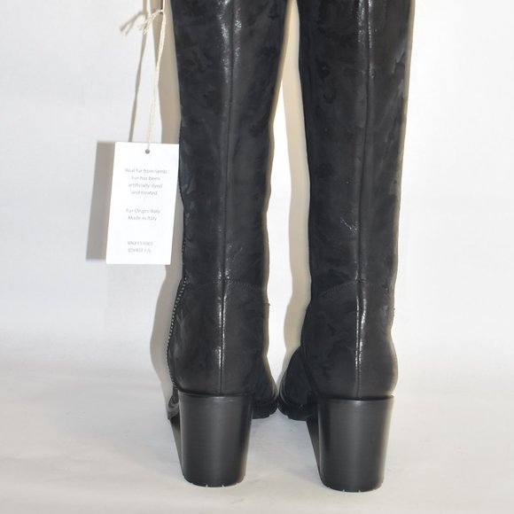 ROSS & SNOW ROSINA LEATHER BLOCK WEATHERPROOF BOOT BLACK CAMO 9 (1)(TB18) - Picture 9 of 9